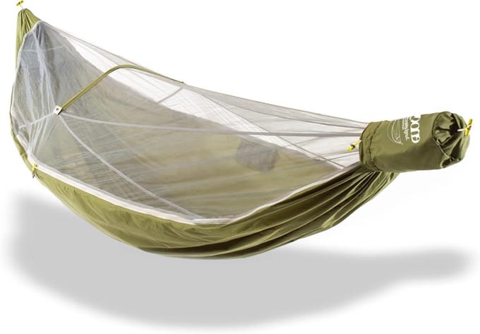 Kampeerhangmat - Buitenbed - Ontspannen in natuur - Geïntegreerd insectennet - 3 meter lang - Groen