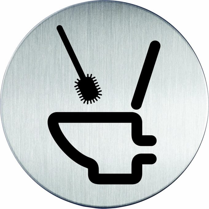 Pictogram|Deurbordje|Gebruik toiletborstel