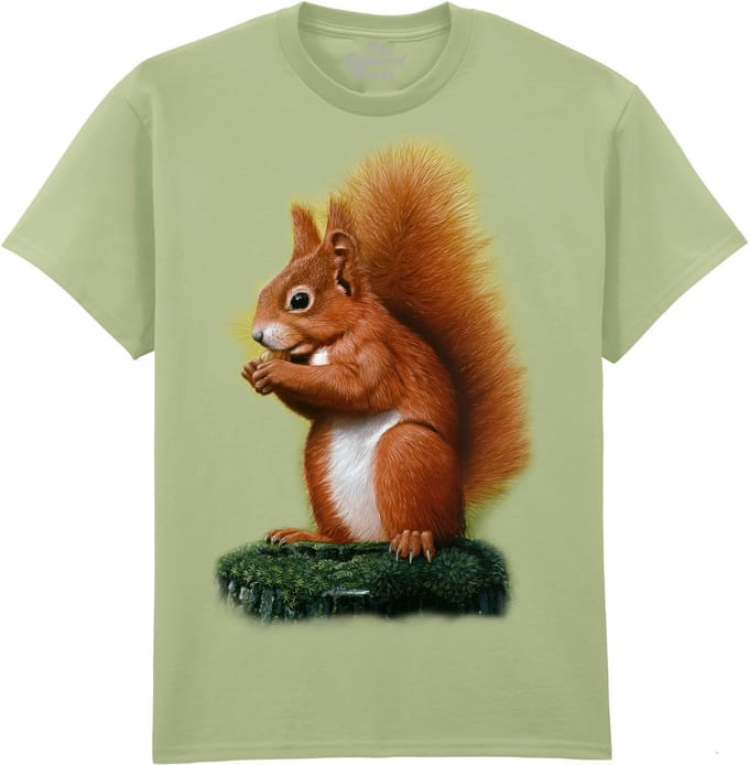 Rode Eekhoorn Red Squirrel The Coloured House T-shirt M