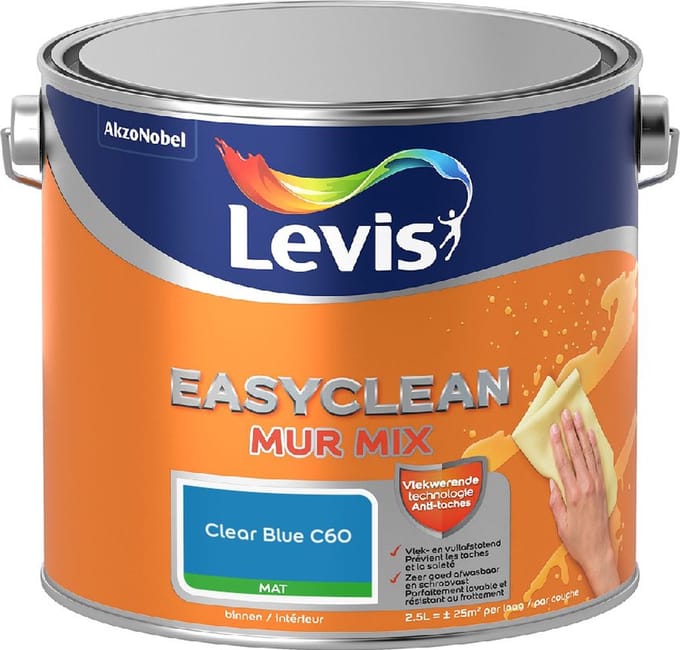Levis - Easyclean Mur Mat Mix - Clear Blue C60 - Mengverf - 2,5 L