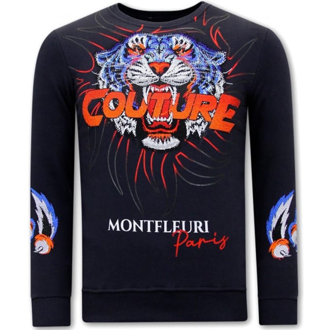 Tony Backer Sweater met print tiger couture
