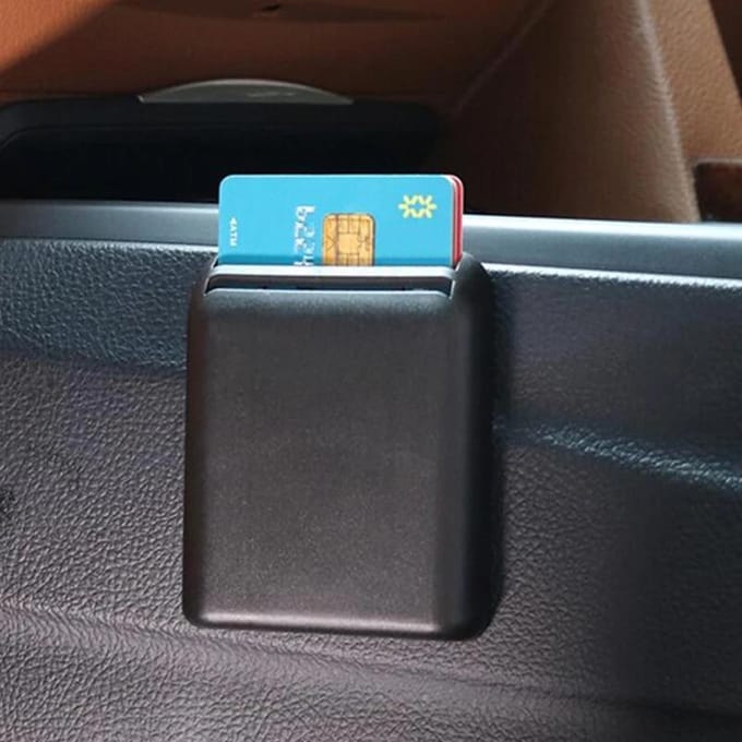 Organisateur de voiture multifonction siège Auto fente carte billet boîte de rangement support support universel accessoires d'intérieur de voiture noir