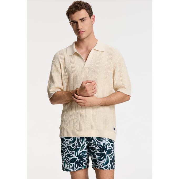 Shiwi Pitt Knitted Polo Solid Beige Größe: M | Pullover Outlet | Herren | Braun
