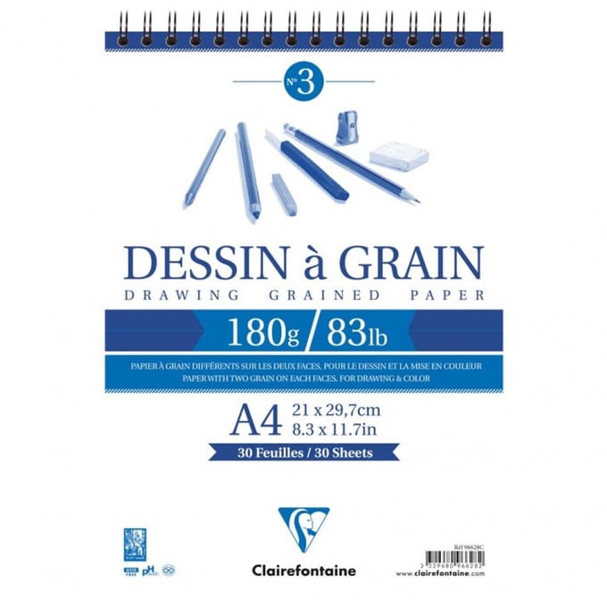 Clairefontaine tekenpapier-schetsblok met greep, A4-formaat