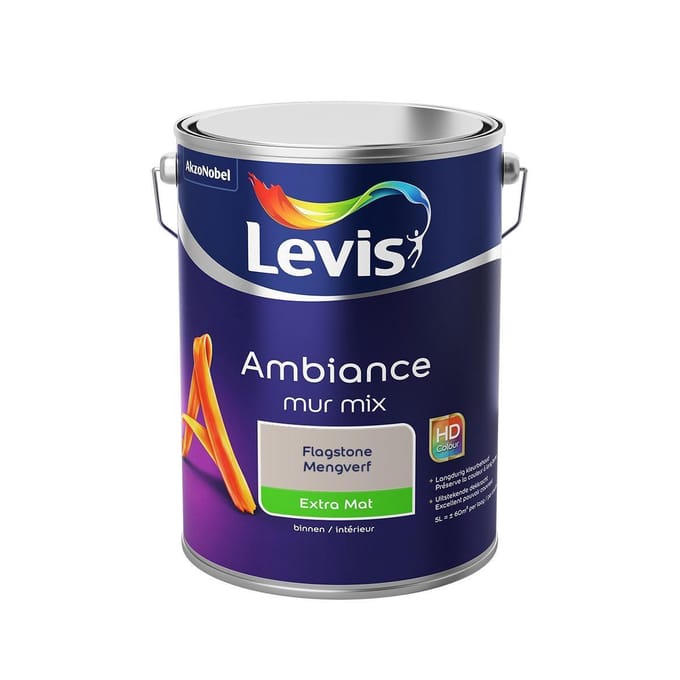 Levis - Ambiance Mur Extra Mat Mix - Flagstone - Mengverf - 5 L
