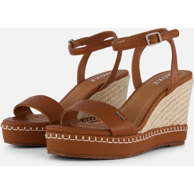 Mexx Mexx Ricky Palace Espadrilles met hak cognac