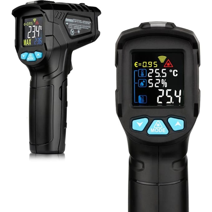 Industriële digitale infraroodthermometer, draagbare infrarood-LCD-temperatuurmeter IR01A