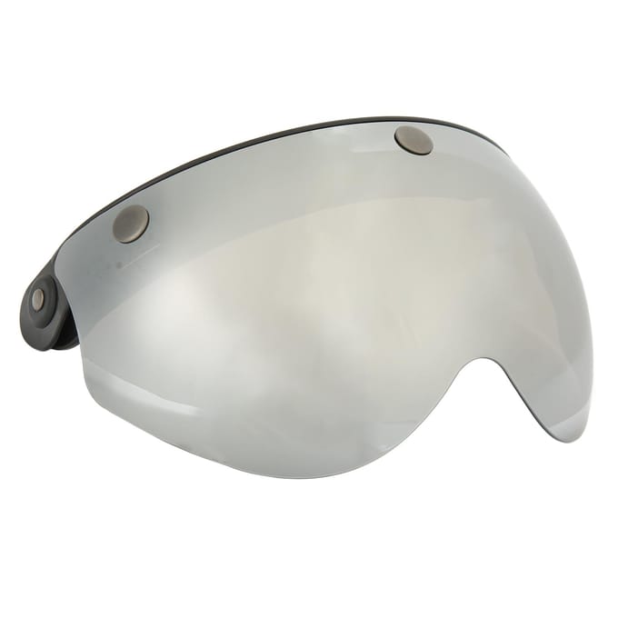 Helmvizier Winddicht Zanddicht Retro Stijl Motorhelmvizier met Verstelbare Gesp Zilver white