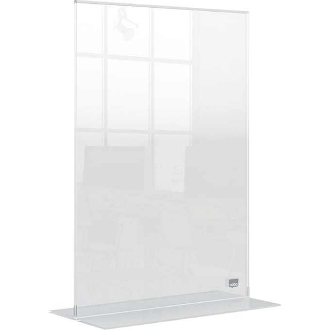 Nobo Premium Plus A4 Vrijstaand Posterframe/Informatiebord - Dubbelzijdig - Transparant Acryl