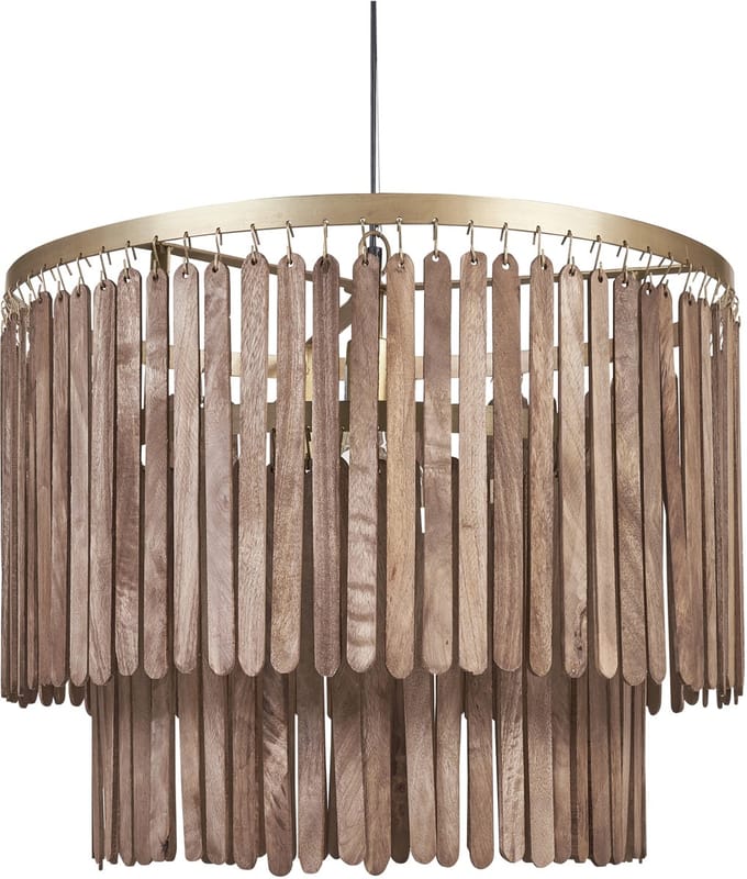 KAVERI - Hanglamp - Donkerbruin - Mangohout