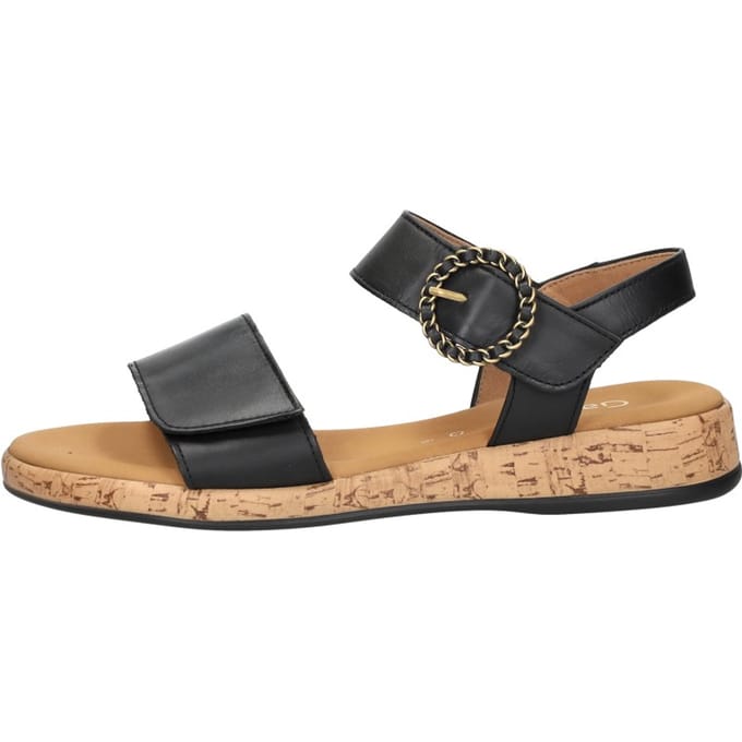 Gabor - Sandalen Plat Zwart 39