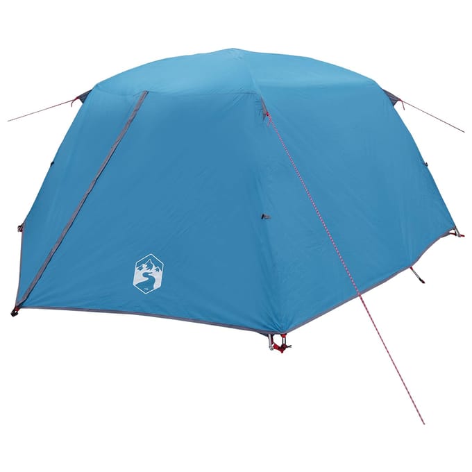vidaXL - Backpacking - Tent - 4-persoons - Blauw - 185T - Polyester - met - PU - Coating