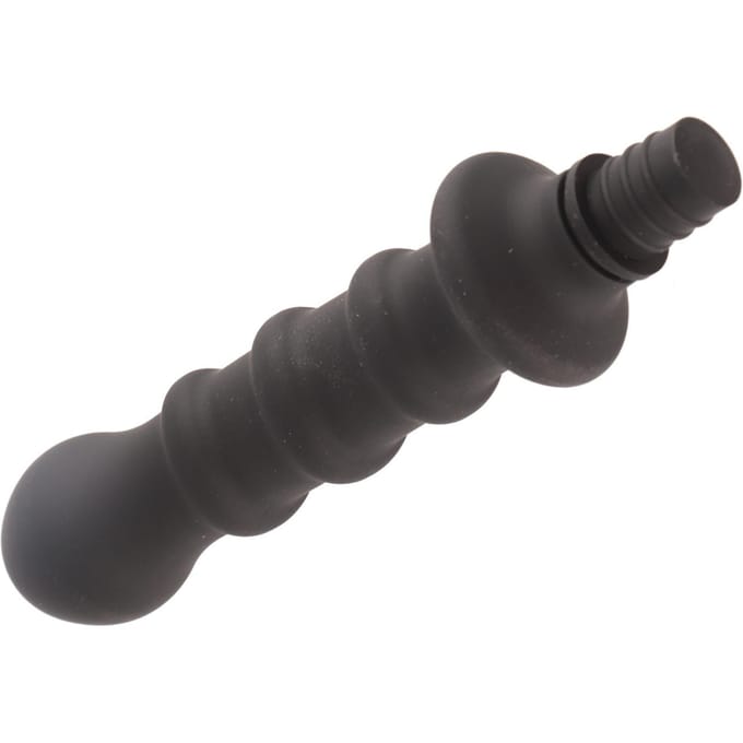 Diepe weefselmassage-opzetstuk Percussie Wasbaar Siliconen Spiermassage-vervangingskop Zwart 0.59?0.63in black