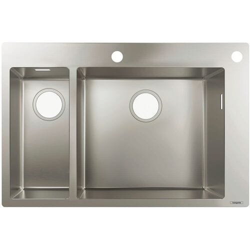 Hansgrohe S712-F655 built-in sink 180/450 with 2 basins, without drainboard 43310800