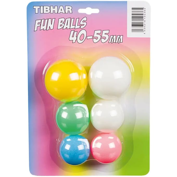 Tibhar Fun Balls 40-55mm - Ping Pong Ballen