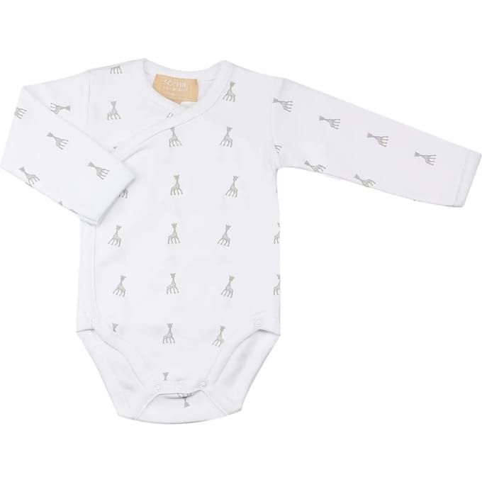 Sophie de giraf - overslag - romper - wit - 1 Maand - 54 cm