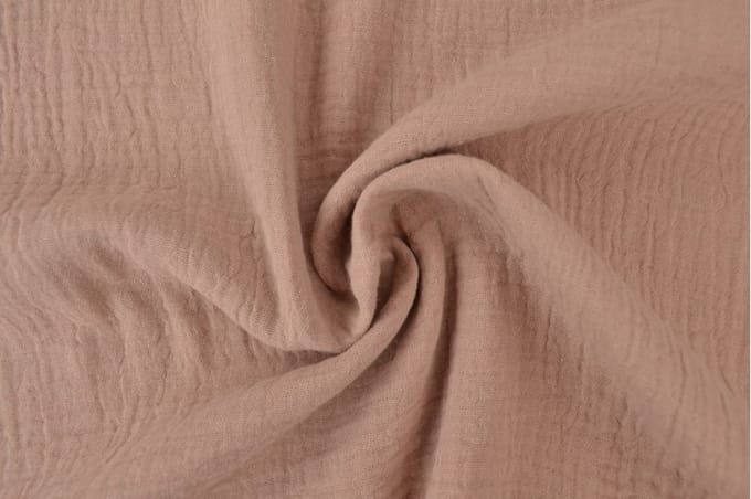 Mousseline stof - 1 meter - Per meter - Dusty roze - 135cm breed