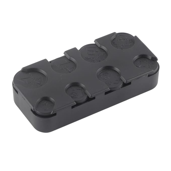 Distributeur de pièces en euros rectangulaire, porte-monnaie en plastique, boîte de rangement, organisateur pour voiture gray