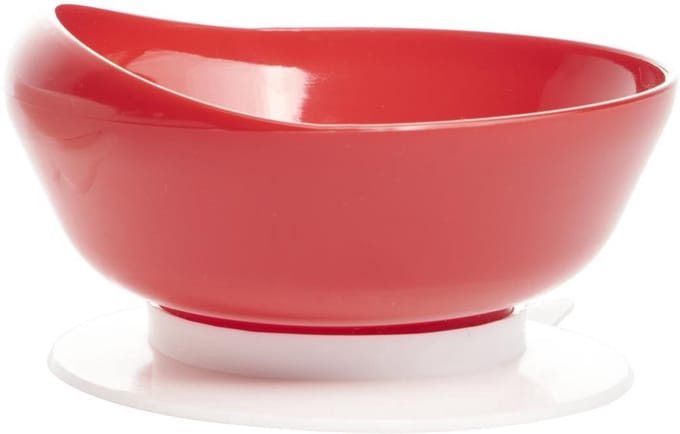 Kom met zuignap Rood