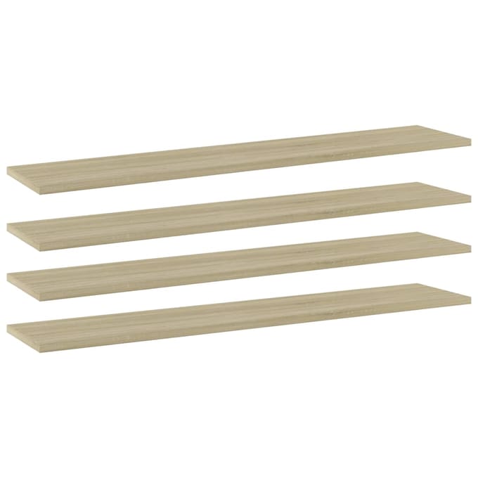 vidaXL - Wandschappen - 4 - st - 100x20x1,5 - cm - spaanplaat - sonoma - eikenkleurig