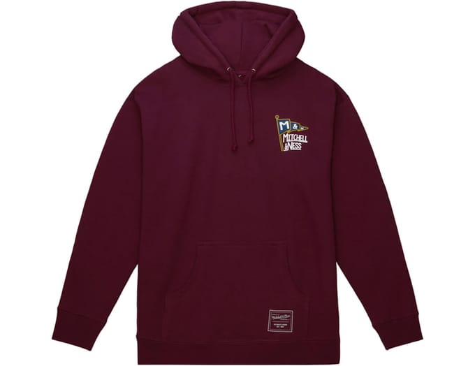 Mitchell And Ness Branded Flag Hoody Paars