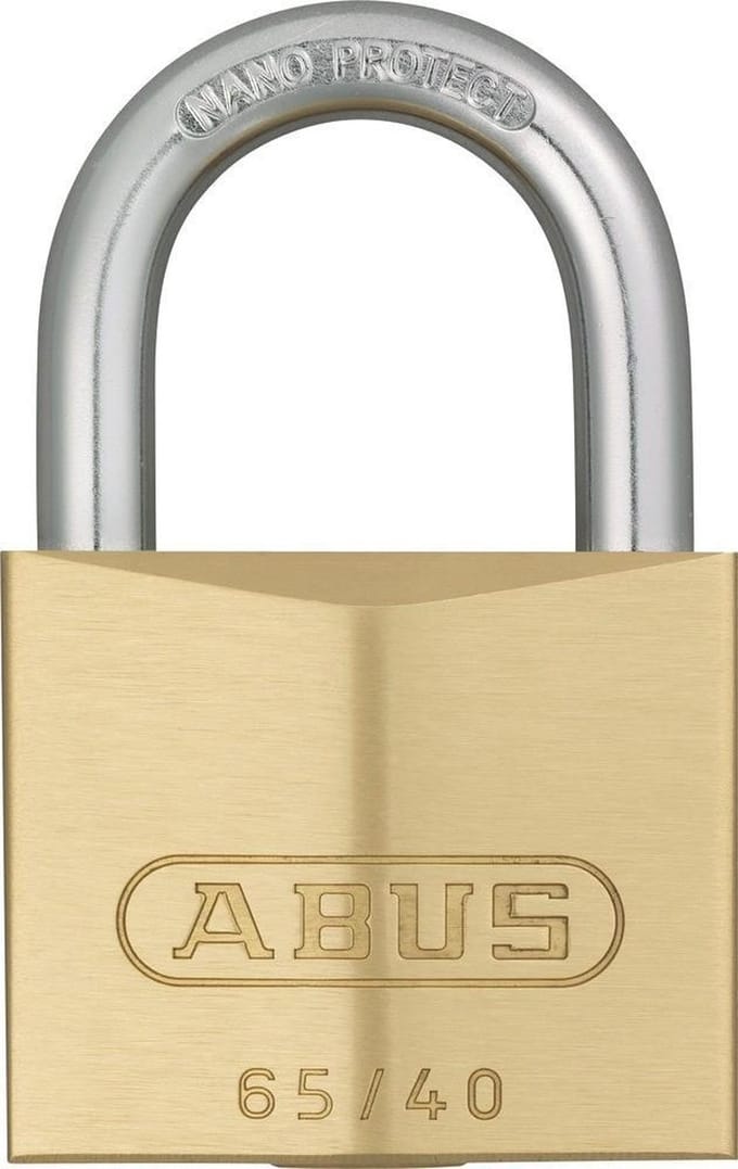 Abus hangslot 65/40 messing gelijksluitend KA401