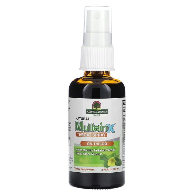 Nature'S Answer, Natural Mullein-X Throat Spray, 60Ml(2Fl Oz) green
