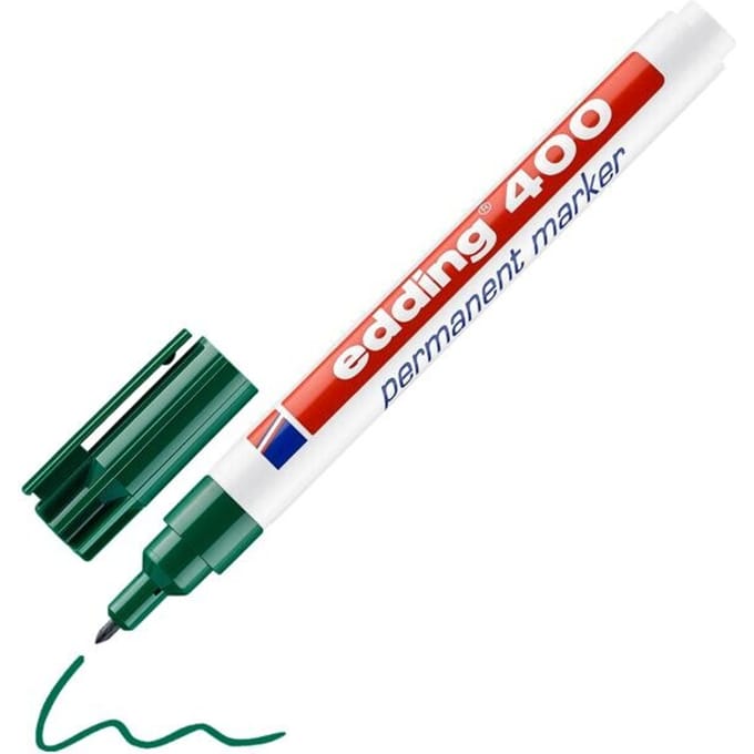 Marker edding 400, fijne punt, groen, 1 stuk