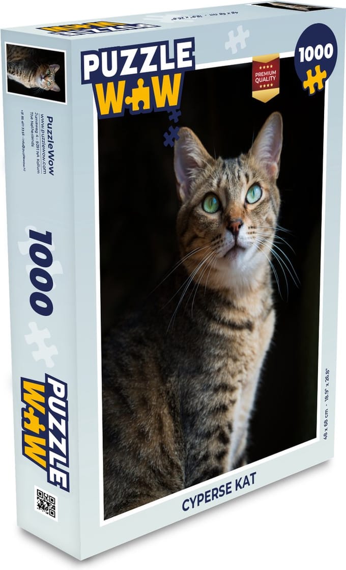 Puzzel Cyperse kat - Legpuzzel - Puzzel 1000 stukjes volwassenen
