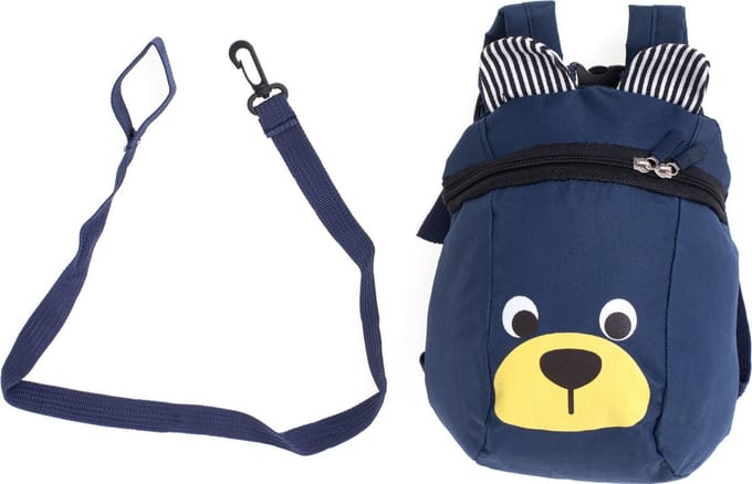 Kinderkamer rugzak teddybeer marine blauw