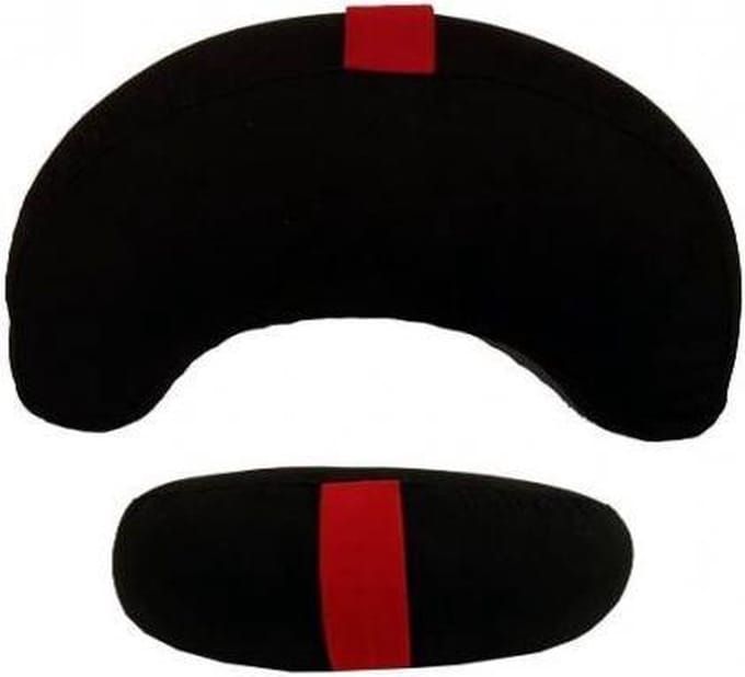 Meditatiekussen zwart halve maan (33x13 cm)