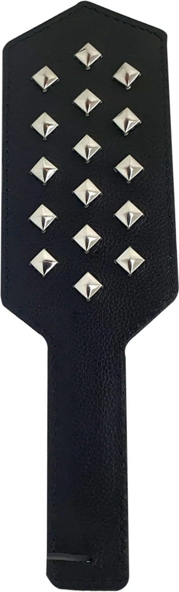 Black Label - Lederen Paddle met Studs - Zwart