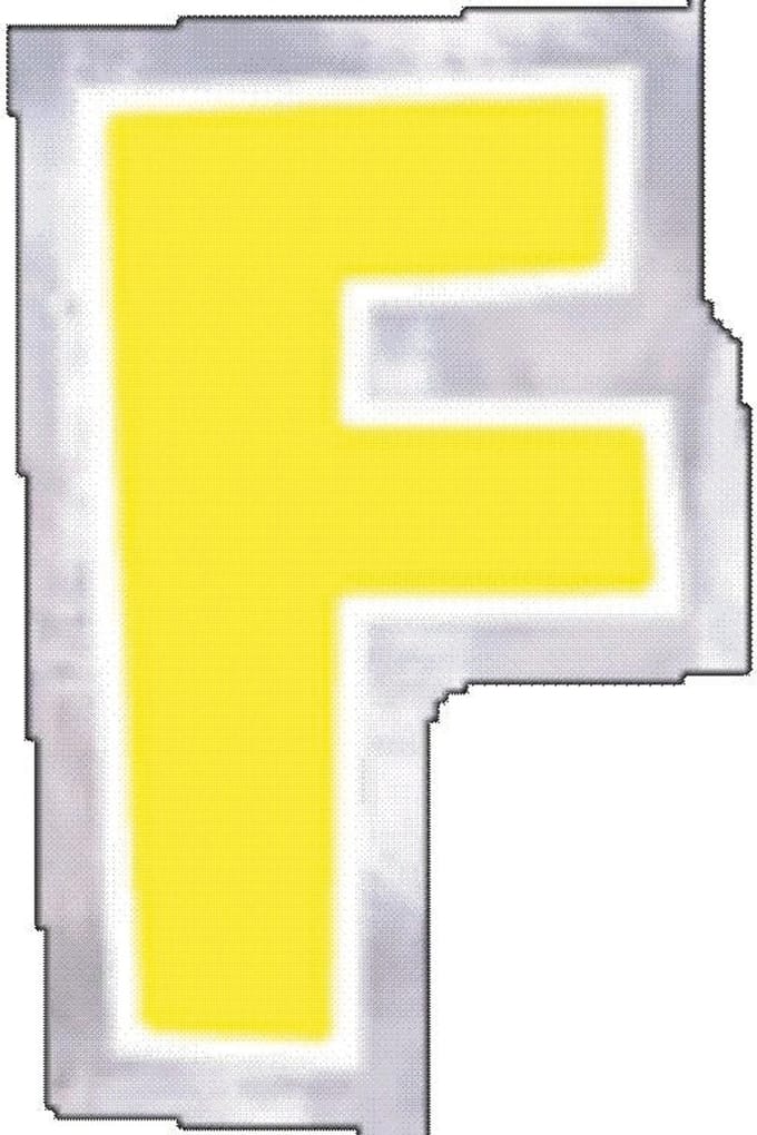 48 ballon sticker letter F