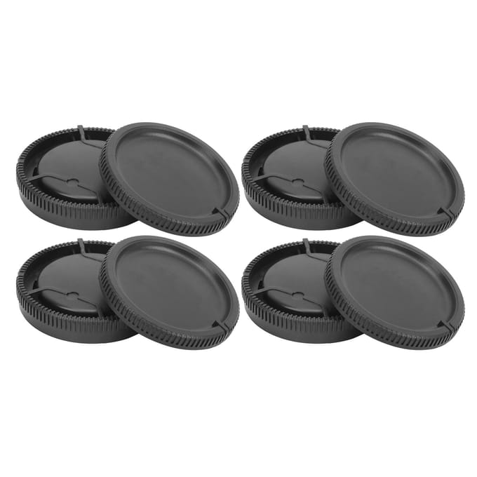 4 Stuks Lens Achterkap Body Voorkap Set voor Sony A Mount Lens Camera Body Zwart gray