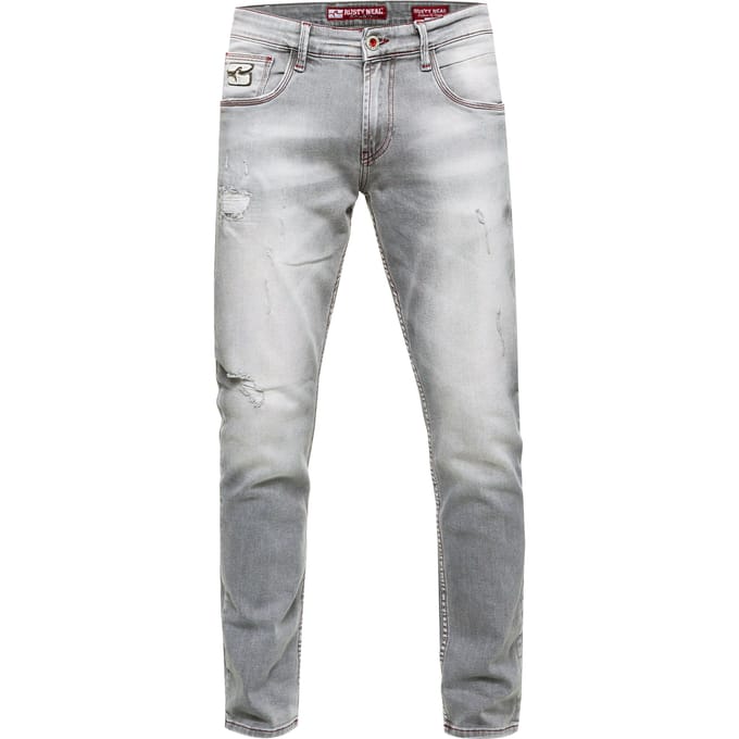 Jeansbroek "TORI" slim fit destroyed denim