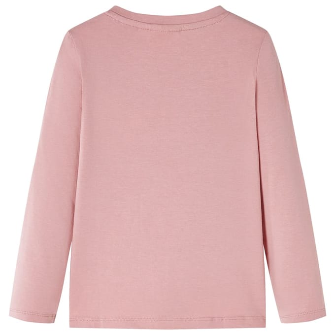 vidaXL - Kindershirt - met - lange - mouwen - 128 - roze
