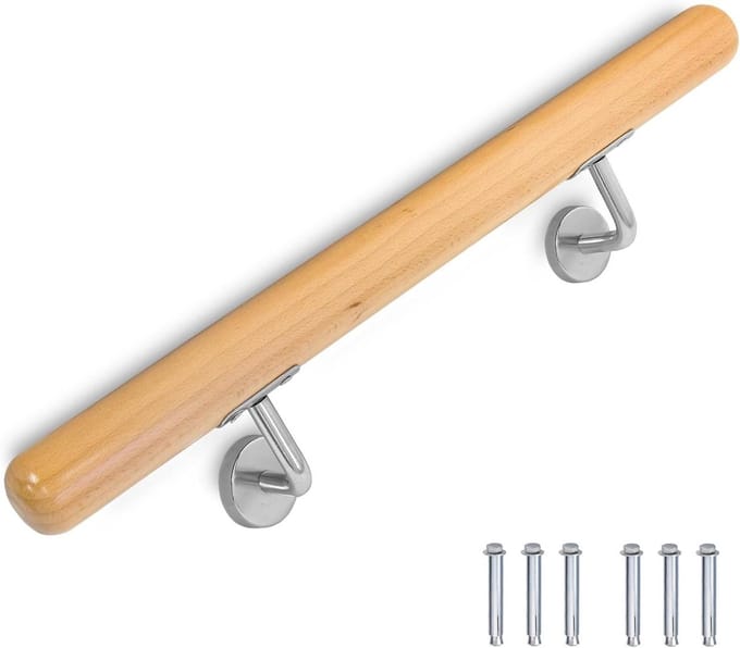 Dailygoods - Beukenhouten Trapleuning - Elegante Wandleuning 50 cm