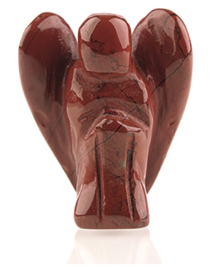 Staande engel 20 mm Jaspis rood
