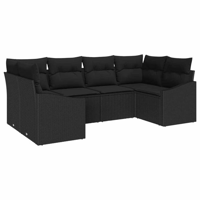 vidaXL 6 st Zwart