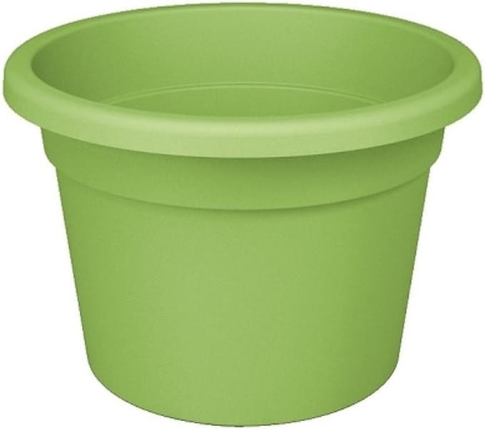 Bloempot Rond Premium 22cm + Bodemgaten LINDEGROEN Nicoli / 5 STUKS ! /