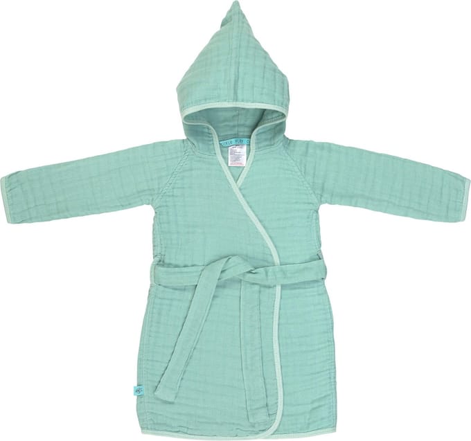 Lässig - Badjas - Mousseline - Mint - maat 80-86cm