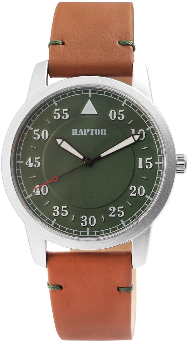 Raptor Herenhorloge Echtleder Athurio, Mineralglas