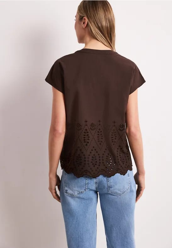 Blouse met Shiffley-patroon