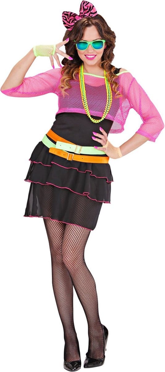 Disco kostuum jaren 80 neon Marly dames