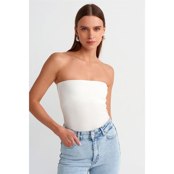 Strapless Bodycon Bandeau Blouse