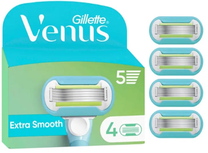 Gillette - Venus - Extra Smooth - Scheermesjes/Navulmesjes - 4 Stuks