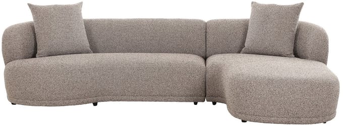 House Nordic Kingston Bruin 2-Zits + Chaise Lounge Rechts