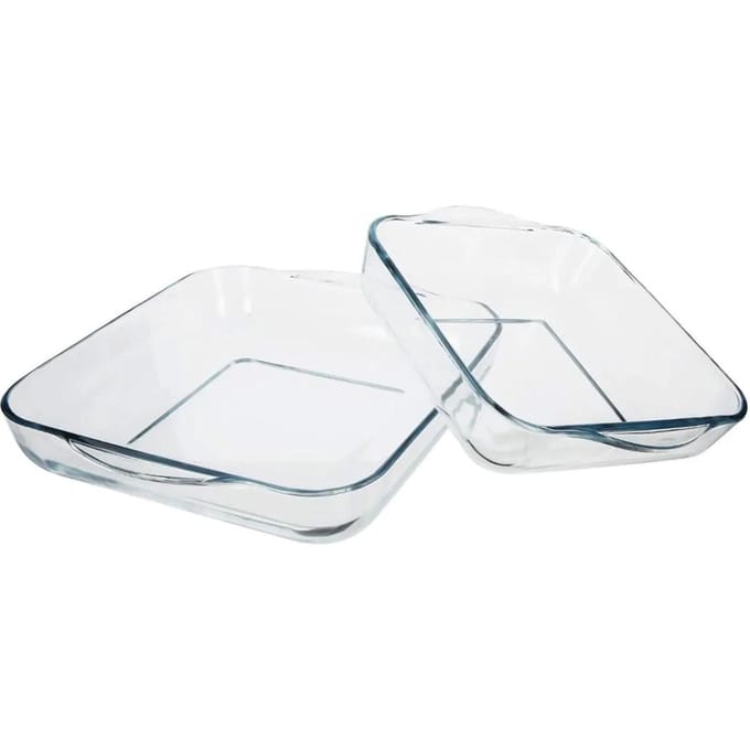 Borcam ovenschaal - 2 stuks - rechthoek - 22*26cm + 28*27cm - borcam