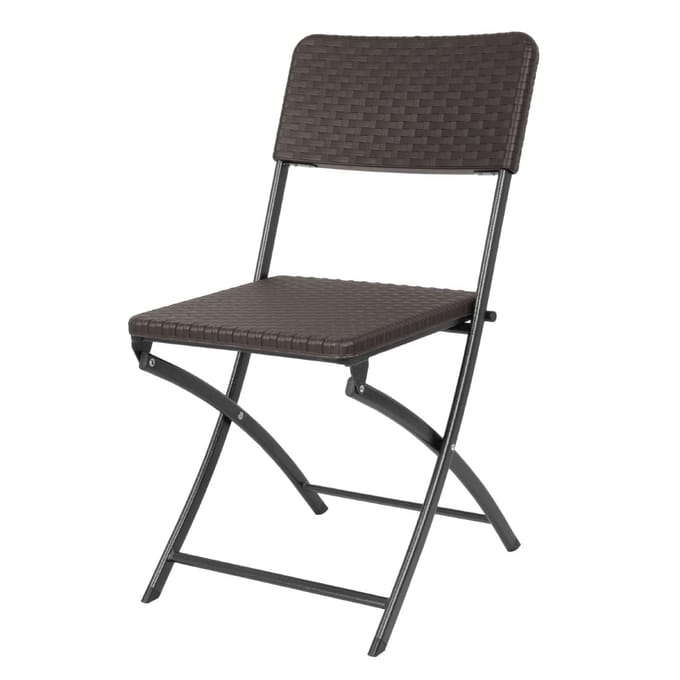 Bolero Rattan Klapstoelen Bruin (2 stuks)