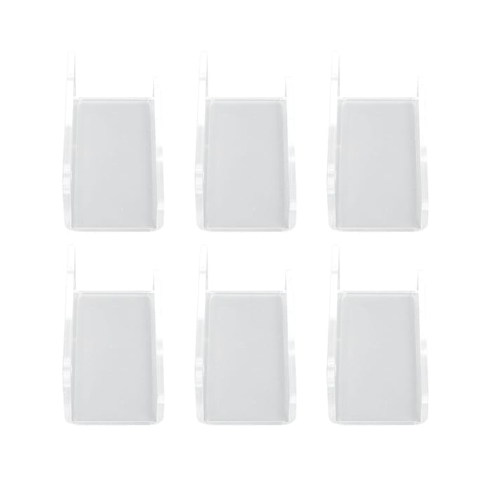 6 Stuks Wandmontage Vinyl Platenplank Helder Helder Acryl Platen CD Opbergrek Zwevende Wandplanken white